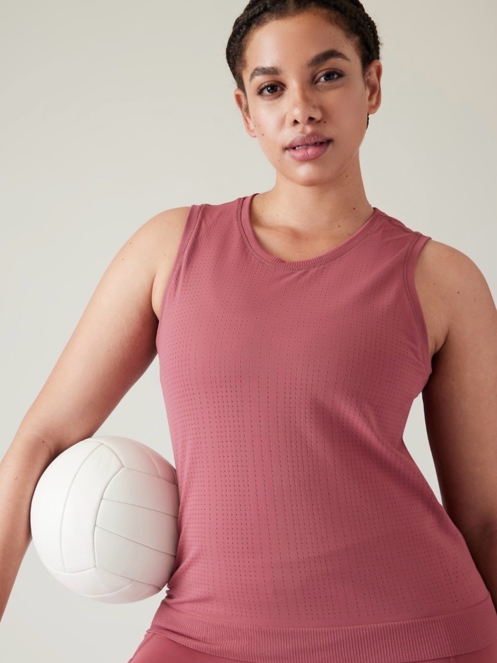 Athleta In Motion Tank
Size: Small
Color: Dusty Mauve